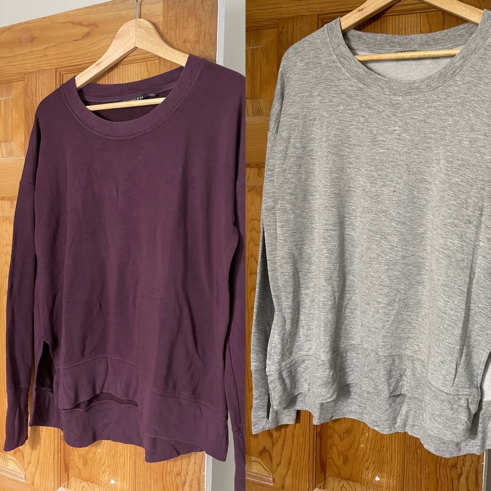 2 Athleta Split Side Sweatshirts